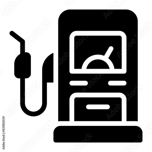 fuel station glyph icon