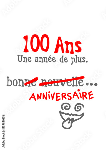 100 ans annes plus bonne anniversaire nouvelle