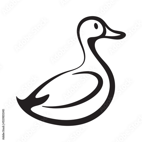 Duck Icon Silhouette – Minimalist Vector Illustration duck icon, silhouette design, minimalist illustration, vector art, bird symbol, animal graphic, black and white, waterfowl icon, simple design