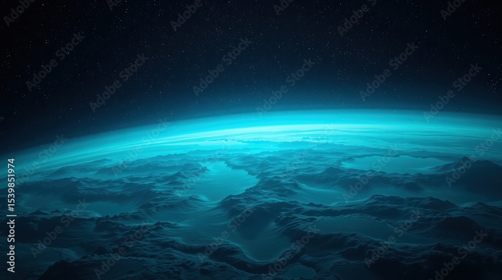 Fototapeta premium far galaxy planet landscape 