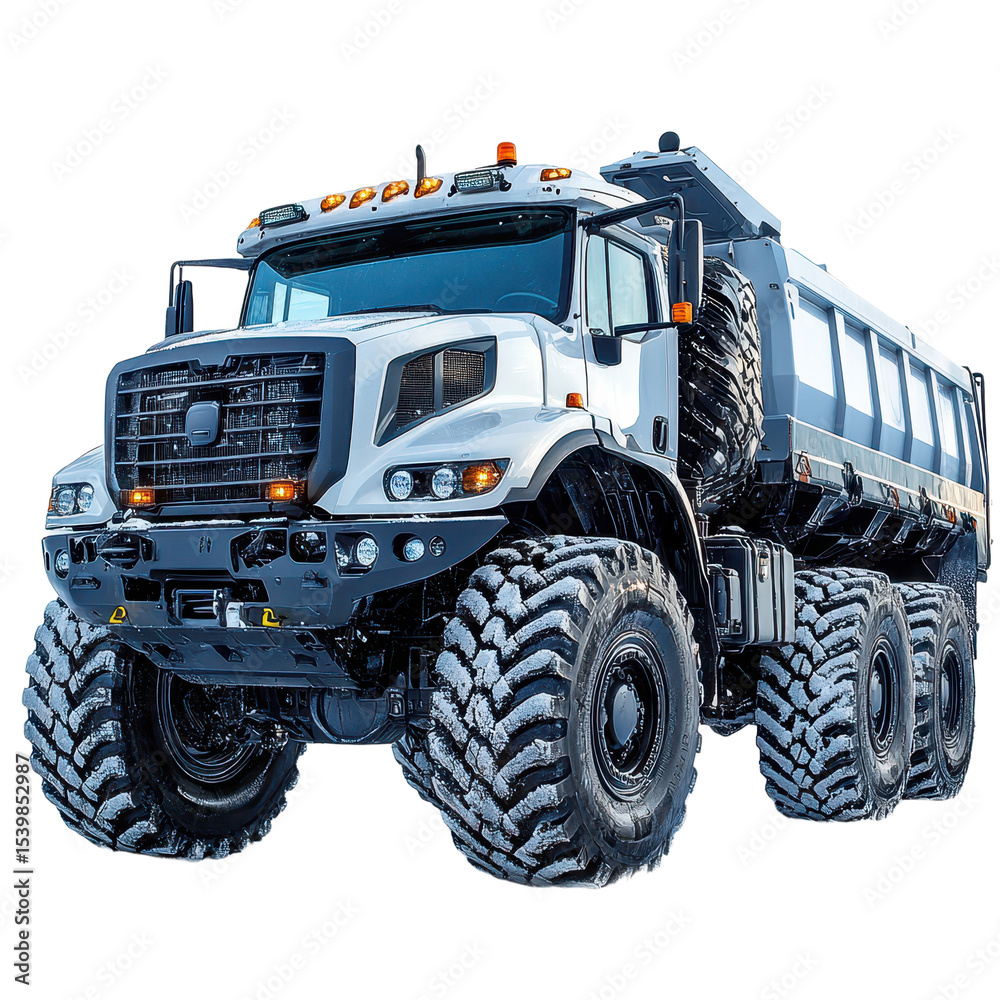 Naklejka premium Heavy dump truck isolated on transparent background