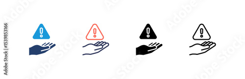 Risk Management icon set multiple style collection
