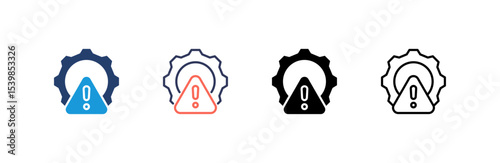 Risk Management icon set multiple style collection