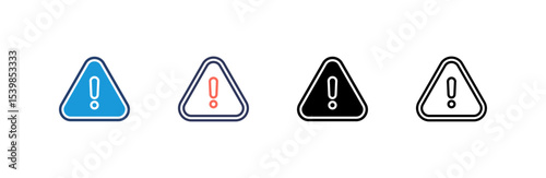 Risk icon set multiple style collection