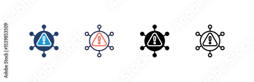 Diversification icon set multiple style collection