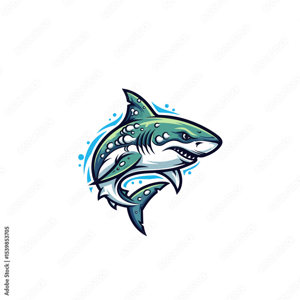 Fototapeta premium Icon or logo Shark very cool design