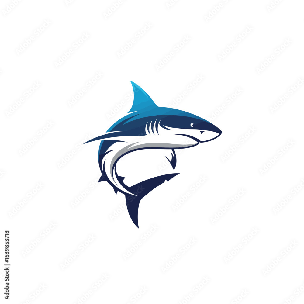 Fototapeta premium Icon or logo Shark very cool design