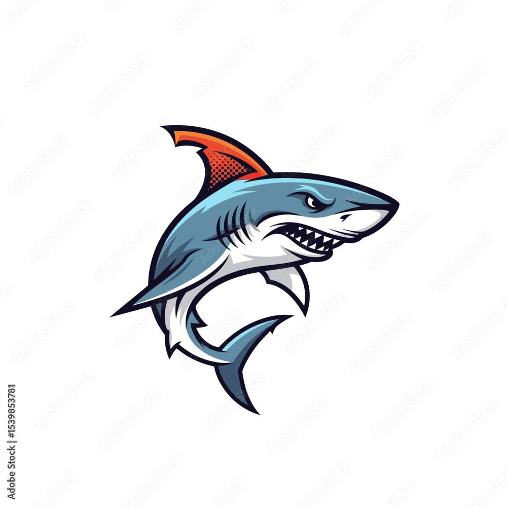 Fototapeta premium Icon or logo Shark very cool design