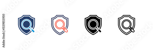 Investigation icon set multiple style collection
