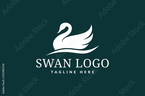 swan logo design. logo icon vector illustration