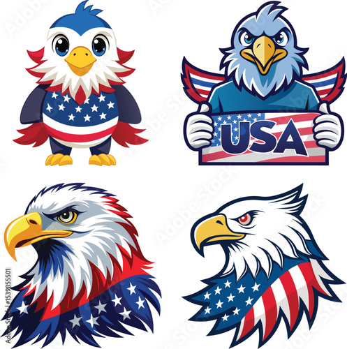 American Eagle Holding US Flag
