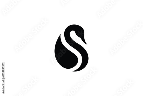 swan logo design. logo icon vector illustration