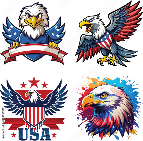 American Eagle Holding US Flag
