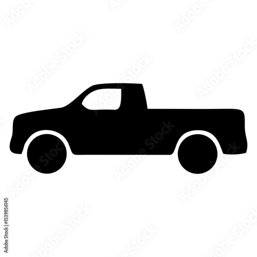 Pickup Car Icon black