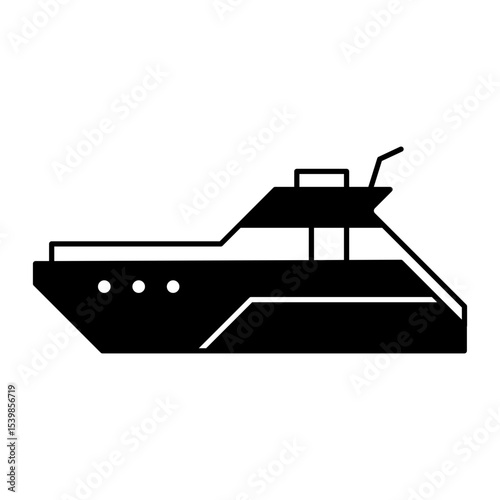 Yacht black icon