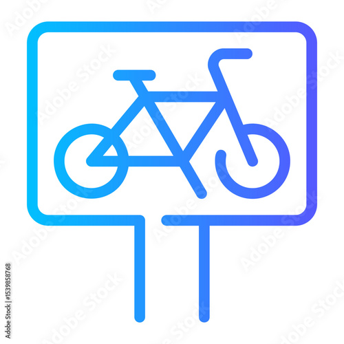 bike lane gradient icon