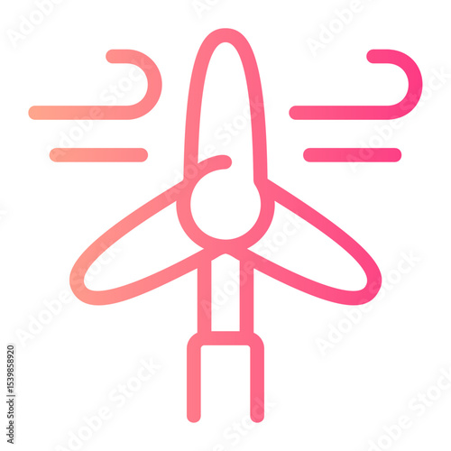 wind turbine gradient icon