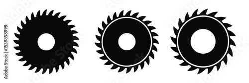 Vctor icon of circular saw blade for tools and industry

