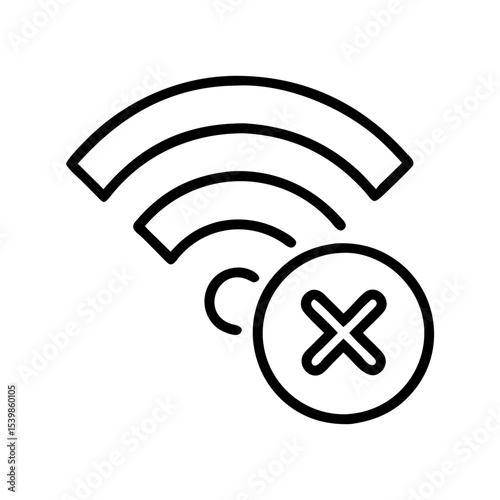 Wifi symbol connected and not connected 