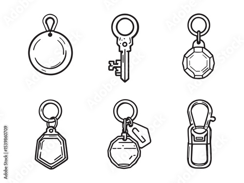 household wall mounted key holder line drawing vector
