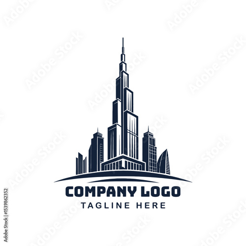 Urban Skyline: A stylized representation of a towering skyscraper dominates the skyline, its architectural detail and form, inviting a sense of awe and aspiration for new beginnings.