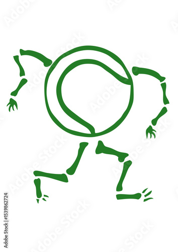 tennis squelette dino smiley