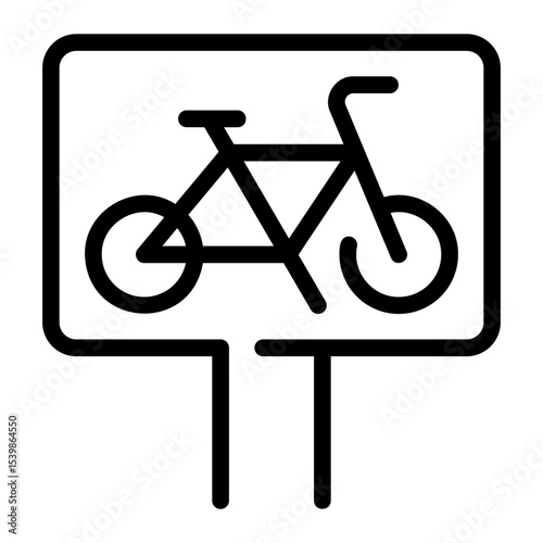 bike lane line icon