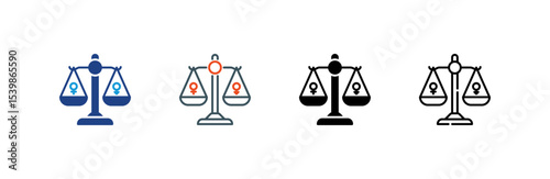 Balance icon set multiple style collection