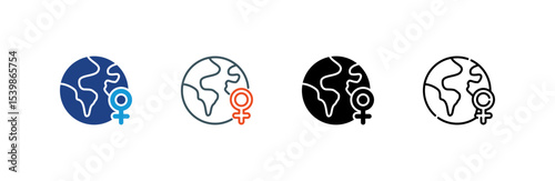 Globalization icon set multiple style collection