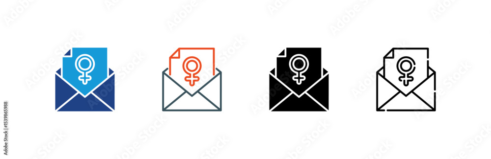 Mail icon set multiple style collection Mail icon set multiple style collection