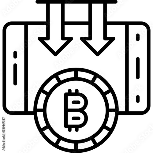 Bitcoin Icon Vector Element