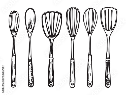 kitchen cooking tool silicone basting brush illustration vector