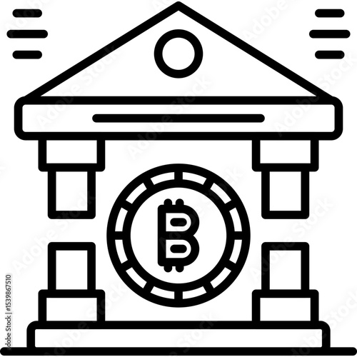 Bitcoin Icon Vector Element