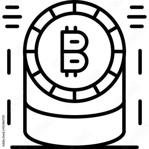 Bitcoin Icon Vector Element