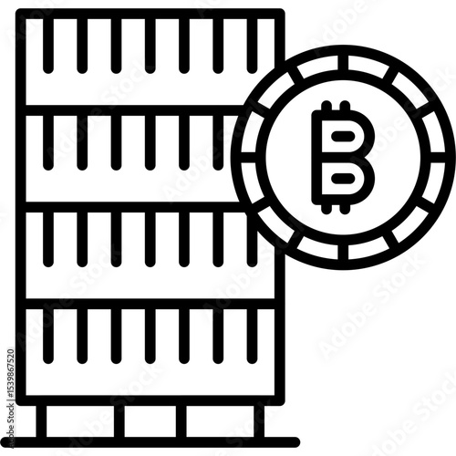 Bitcoin Icon Vector Element