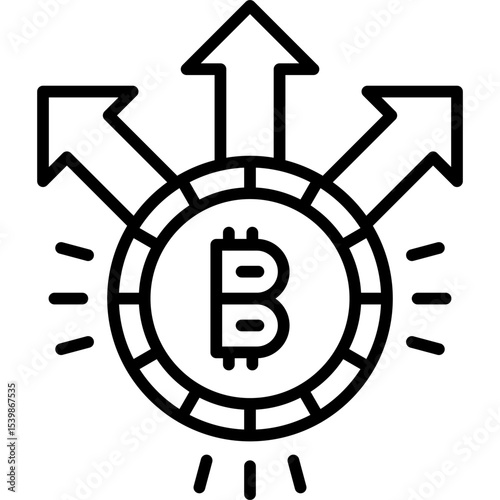 Bitcoin Icon Vector Element