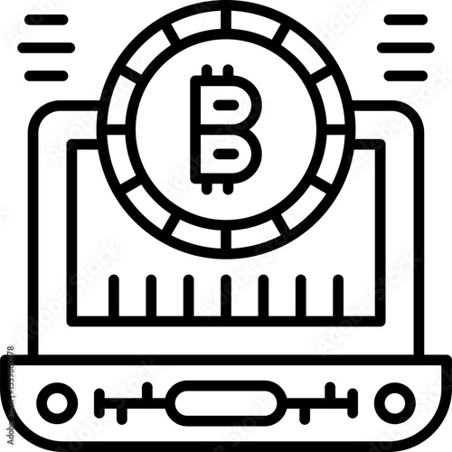 Bitcoin Icon Vector Element