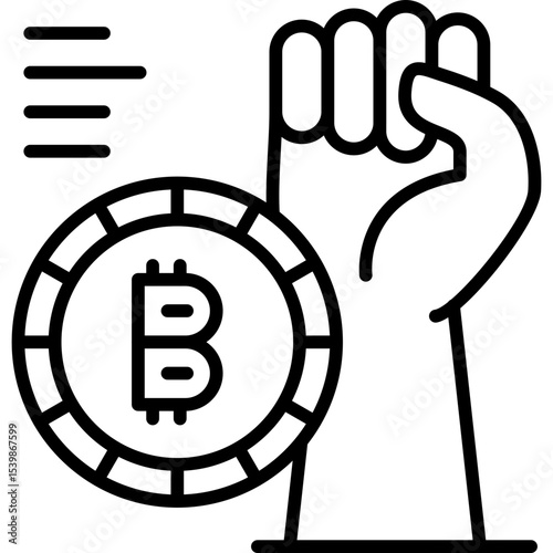 Bitcoin Icon Vector Element