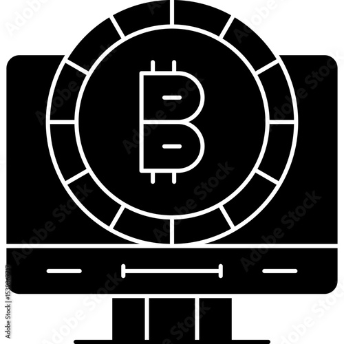 Bitcoin Icon Vector Element