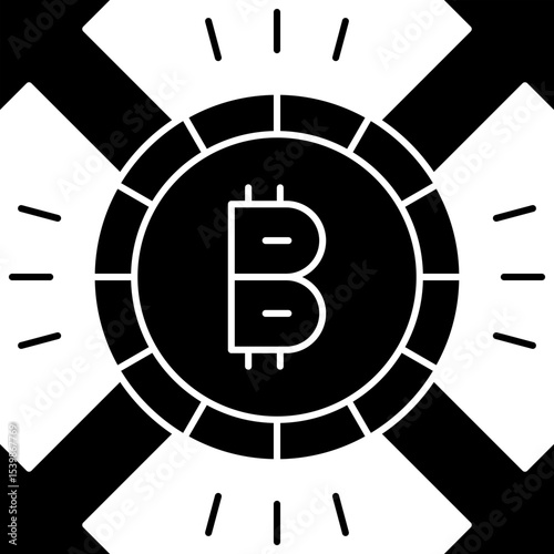 Bitcoin Icon Vector Element