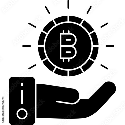 Bitcoin Icon Vector Element