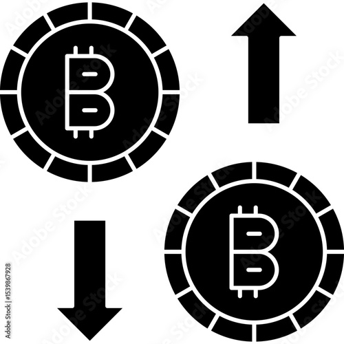 Bitcoin Icon Vector Element