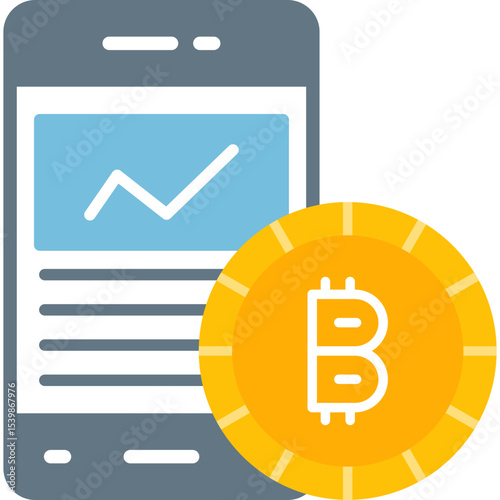 Bitcoin Icon Vector Element