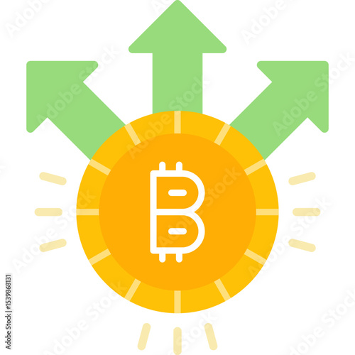 Bitcoin Icon Vector Element