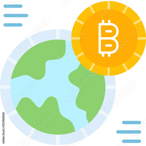 Bitcoin Icon Vector Element