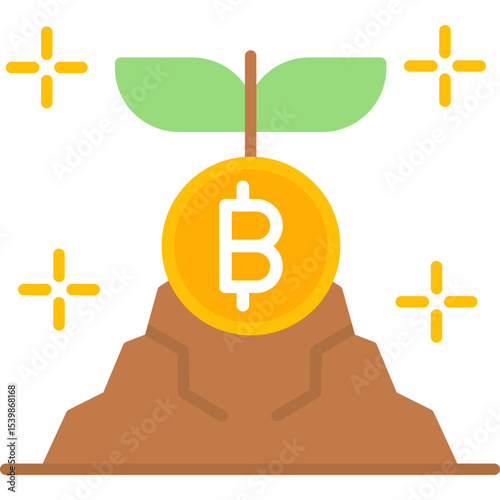 Bitcoin Icon Vector Element