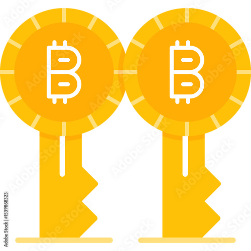 Bitcoin Icon Vector Element