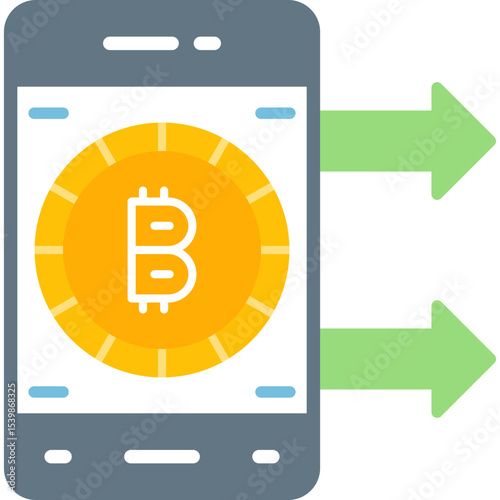 Bitcoin Icon Vector Element