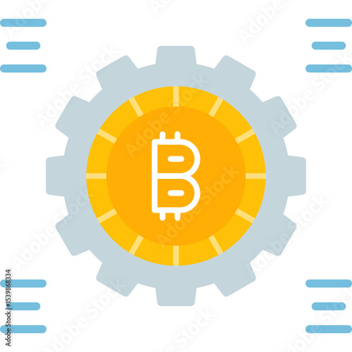 Bitcoin Icon Vector Element