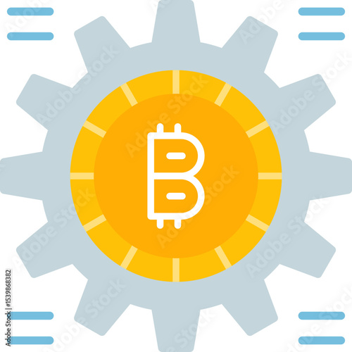 Bitcoin Icon Vector Element